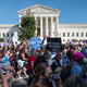 Protesters take part in the Women’s March and Rally for Abortion Justice at the US Supreme Court in Washington, DC, on October 2, 2021. (Photo by ANDREW CABALLERO-REYNOLDS / AFP) (Photo by ANDREW CABALLERO-REYNOLDS/AFP via Getty Images)
